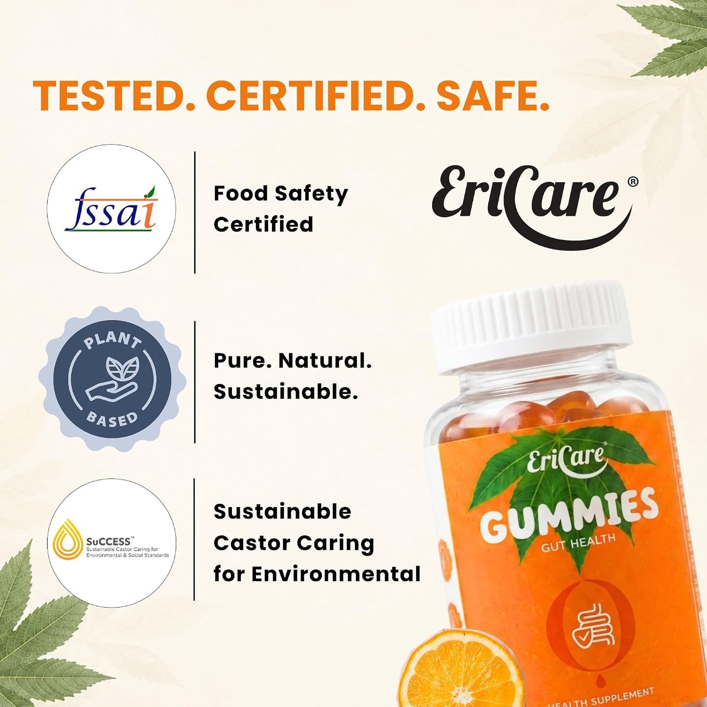 Gut Health Gummies | Probiotic + Castor Oil Dual Power for Digestive Care