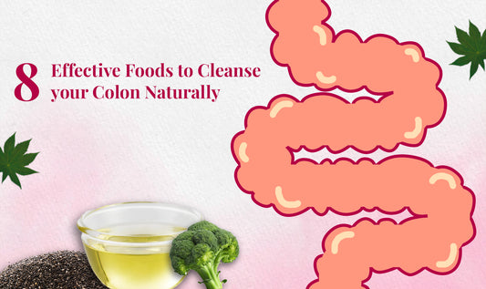 blog banner depicting foods that improves your gut health and help in cleansing colon