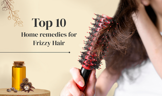 Home remedies for frizzy hair by using cold pressed castor oil 