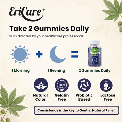 Colon Cleanse Constipation Gummies | For Natural Colon Cleanse & Bowel Regularity | EriCare – 30 N
