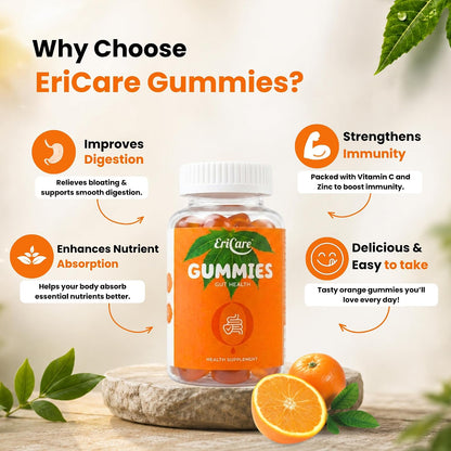 Gut Health Gummies | Probiotic + Castor Oil Dual Power for Digestive Care