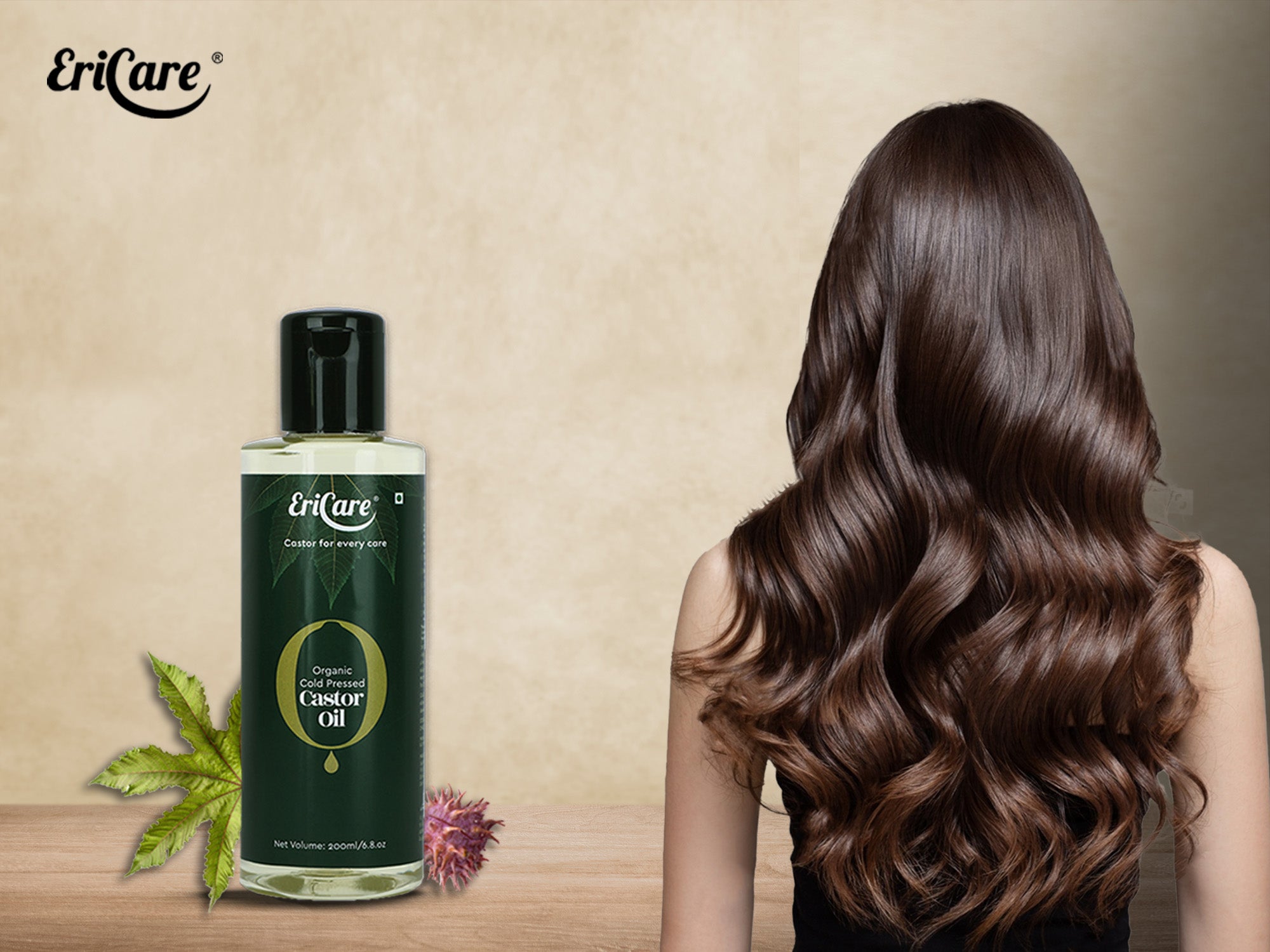 How by applying Organic cold-pressed castor oil one can improve the hair texture and combat different hair problems