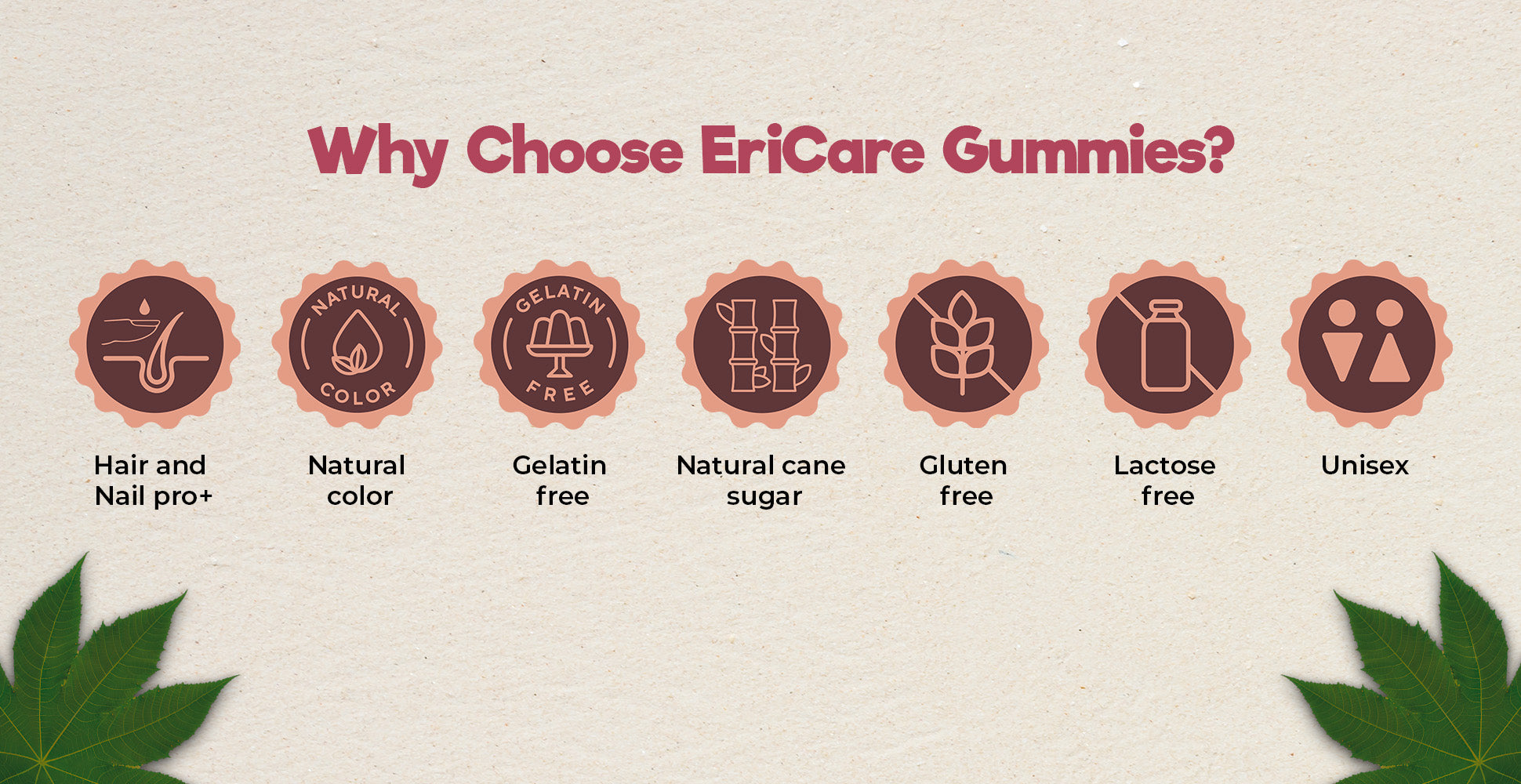 Why choose EriCare Castor Oil Biotin Gummies for Healthy Hair and Nail